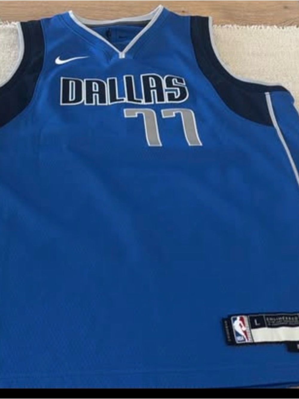 Nike Dallas Blue Basketball Jersey with Navy and White Accents